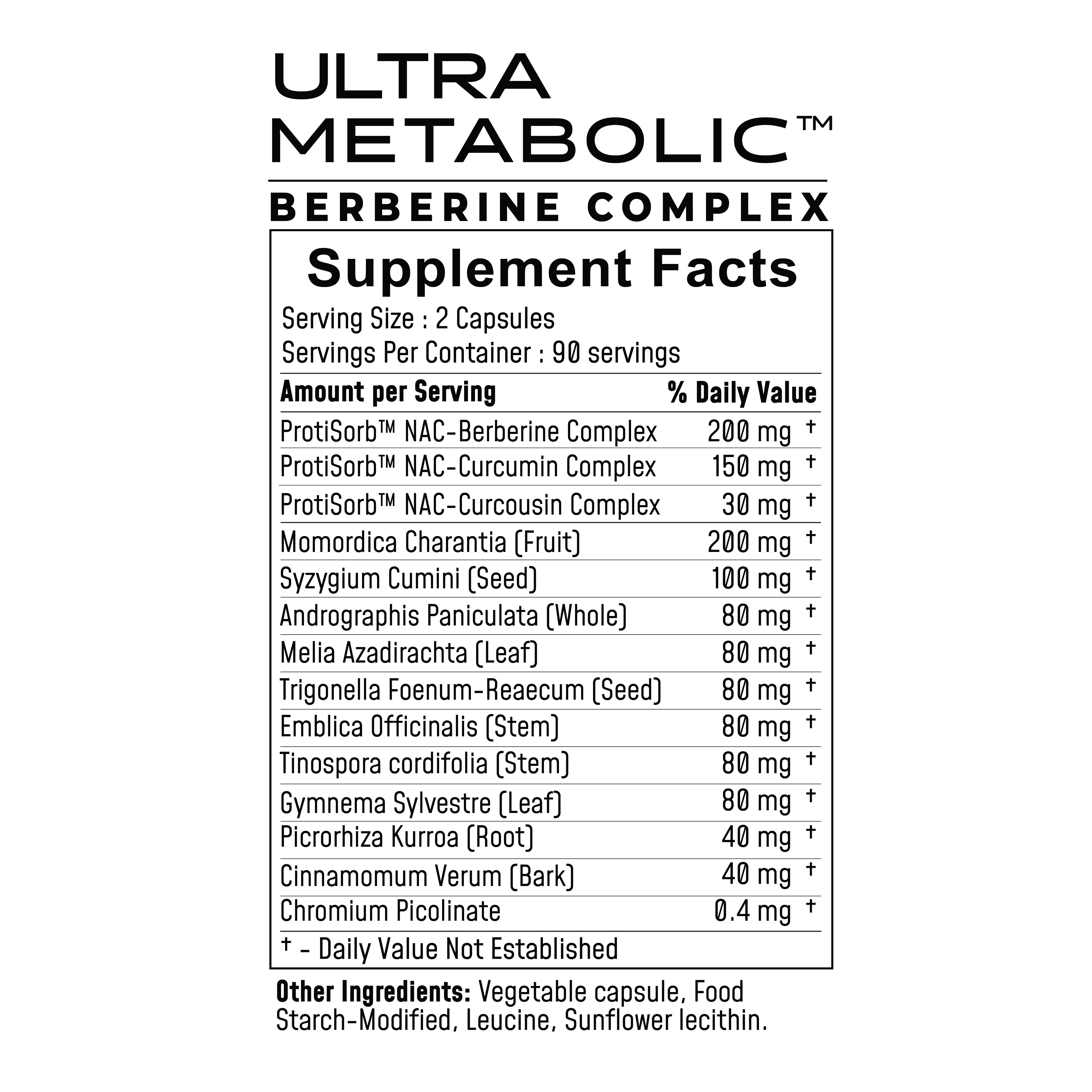 UltraMetabolic™ Blood Sugar Support (Curcumin + Berberine)