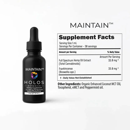 Maintain 1000 mg. 1 oz. Full Spectrum Hemp and Frankincense Oil Tincture