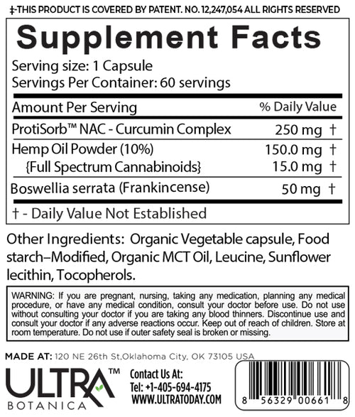 UltraHemp™ Advanced (Curcumin + Full Spectrum Cannabinoid + Boswellia)