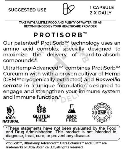 UltraHemp™ Advanced (Curcumin + Full Spectrum Cannabinoid + Boswellia)